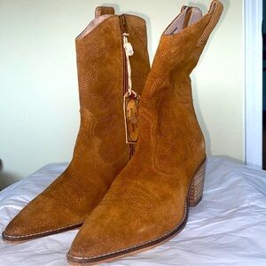 NWT fat face whitby western leather women’s boots